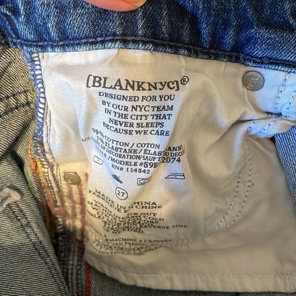BlankNYC Rainbow Rivington High-Rise Jean in Crash Pad Women’s size 27 - Picture 10 of 15